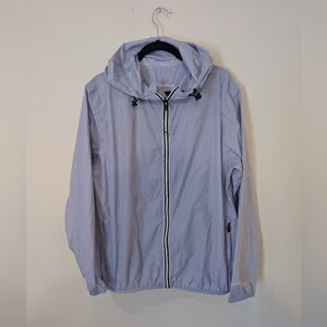 NWOT Eddie Bauer Lightweight Hooded Rain Jacket Windbreaker Lavender Purple - XL